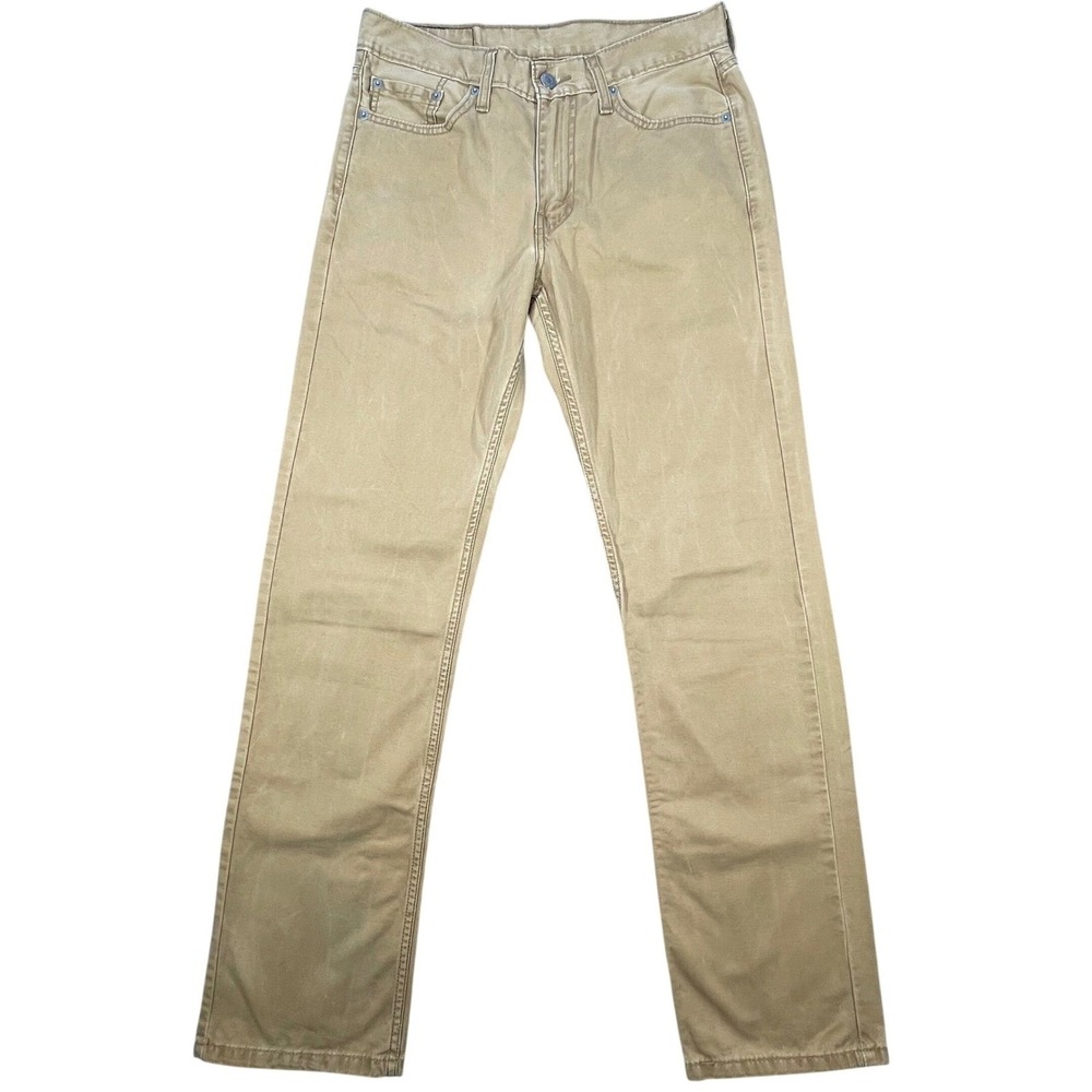 Levi's Men's 514 Straight Fit Jeans Tan Brown Khaki Denim Size 30x32 - Picture 1 of 9